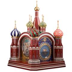 Часы «Московская Пасхалия» вид сбоку - основной и лунный циферблаты